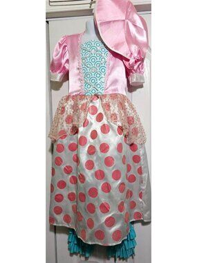 Toy Story Little Bo Peep Costume Polka Dot Dress Bloomers Hat Disney Girls 4-6X